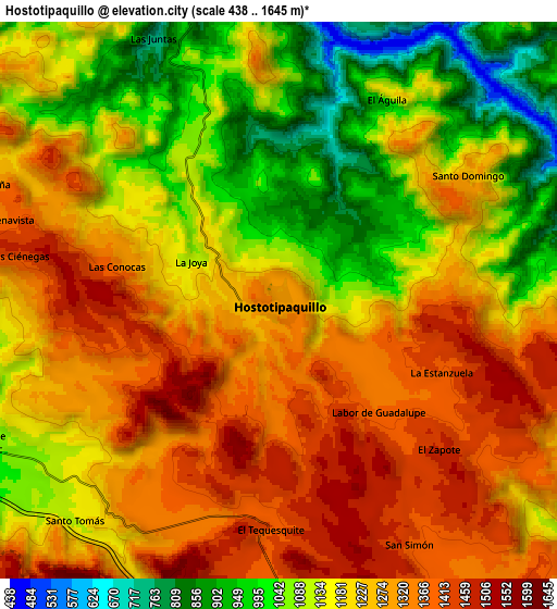 Zoom OUT 2x Hostotipaquillo, Mexico elevation map