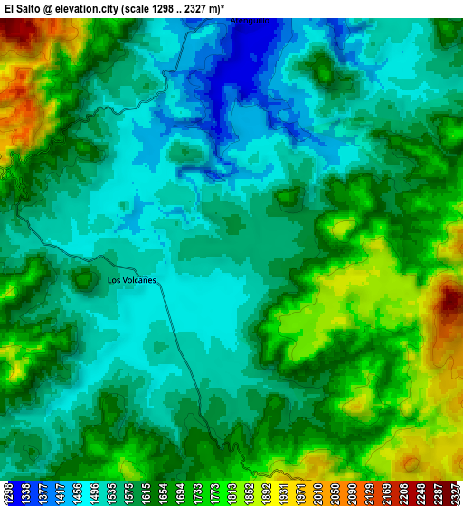 Zoom OUT 2x El Salto, Mexico elevation map