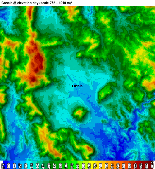 Zoom OUT 2x Cosalá, Mexico elevation map