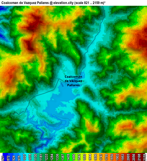 Zoom OUT 2x Coalcomán de Vázquez Pallares, Mexico elevation map