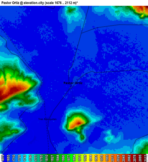 Zoom OUT 2x Pastor Ortíz, Mexico elevation map