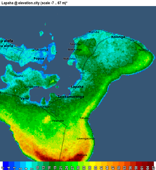 Zoom OUT 2x Lapaha, Tonga elevation map