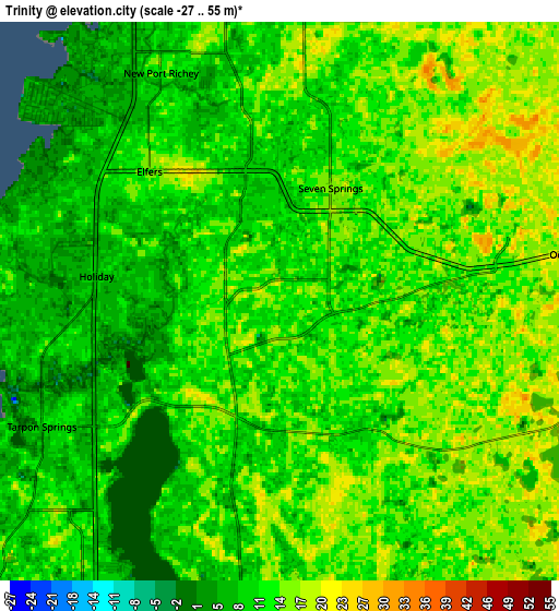 Zoom OUT 2x Trinity, United States elevation map