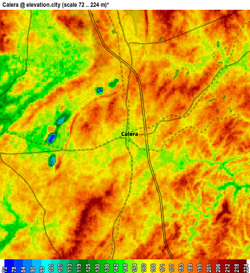 Zoom OUT 2x Calera, United States elevation map