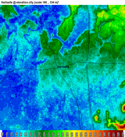 Zoom OUT 2x Hartselle, United States elevation map