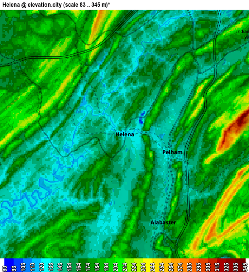 Zoom OUT 2x Helena, United States elevation map