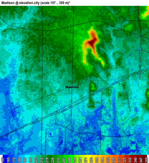 Zoom OUT 2x Madison, United States elevation map