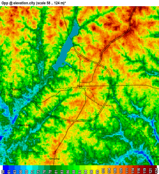 Zoom OUT 2x Opp, United States elevation map