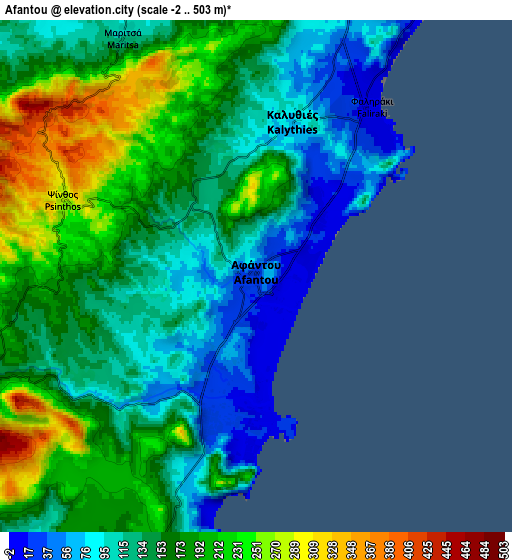 Zoom OUT 2x Afántou, Greece elevation map