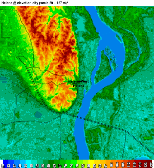 Zoom OUT 2x Helena, United States elevation map