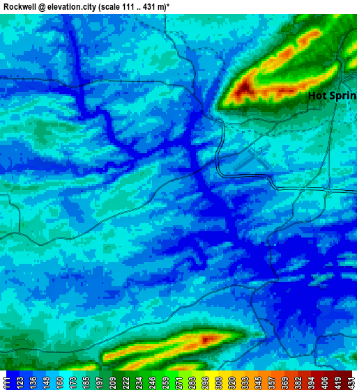 Zoom OUT 2x Rockwell, United States elevation map