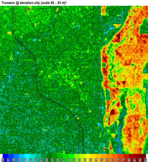 Zoom OUT 2x Trumann, United States elevation map