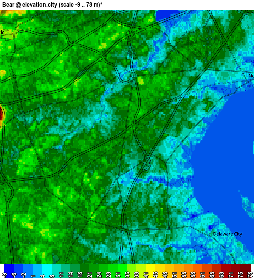 Zoom OUT 2x Bear, United States elevation map