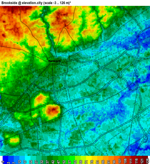 Zoom OUT 2x Brookside, United States elevation map