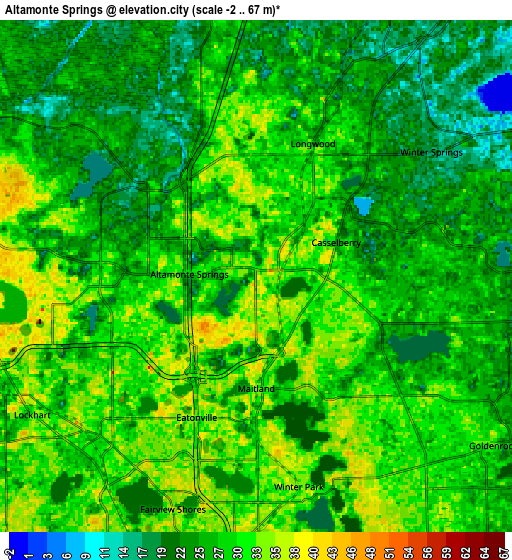 Zoom OUT 2x Altamonte Springs, United States elevation map