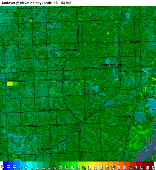 Zoom OUT 2x Andover, United States elevation map