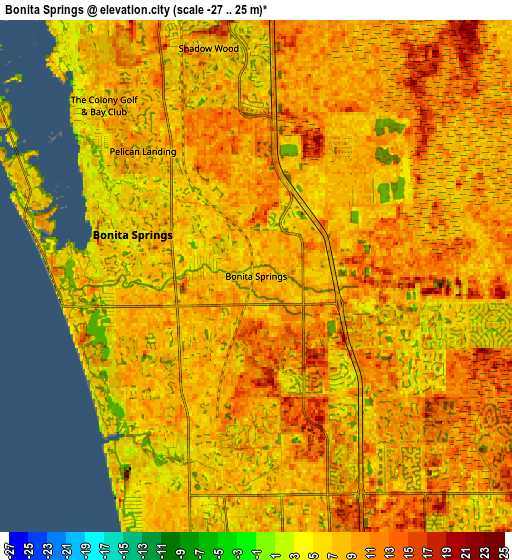 Zoom OUT 2x Bonita Springs, United States elevation map