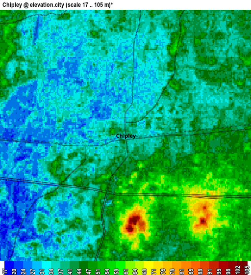 Zoom OUT 2x Chipley, United States elevation map