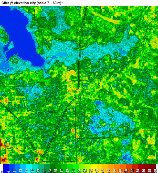 Zoom OUT 2x Citra, United States elevation map