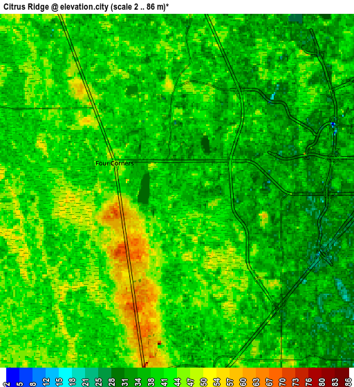 Zoom OUT 2x Citrus Ridge, United States elevation map