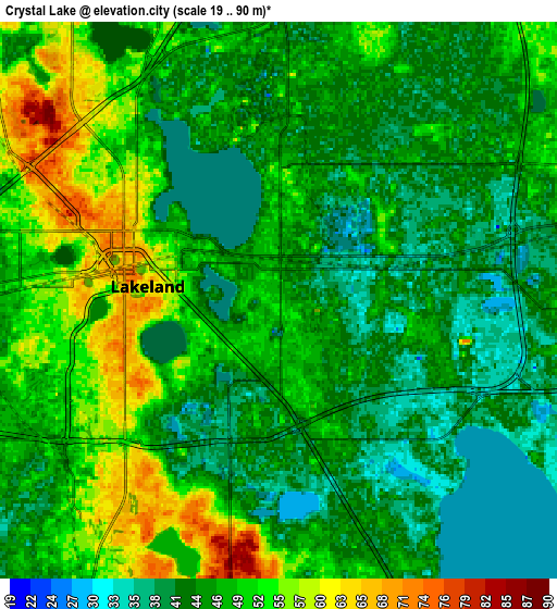 Zoom OUT 2x Crystal Lake, United States elevation map