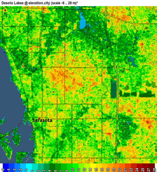 Zoom OUT 2x Desoto Lakes, United States elevation map