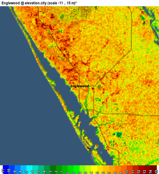 Zoom OUT 2x Englewood, United States elevation map