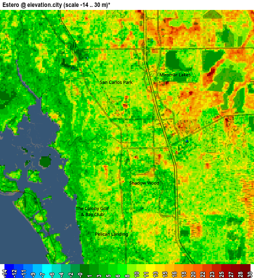 Zoom OUT 2x Estero, United States elevation map