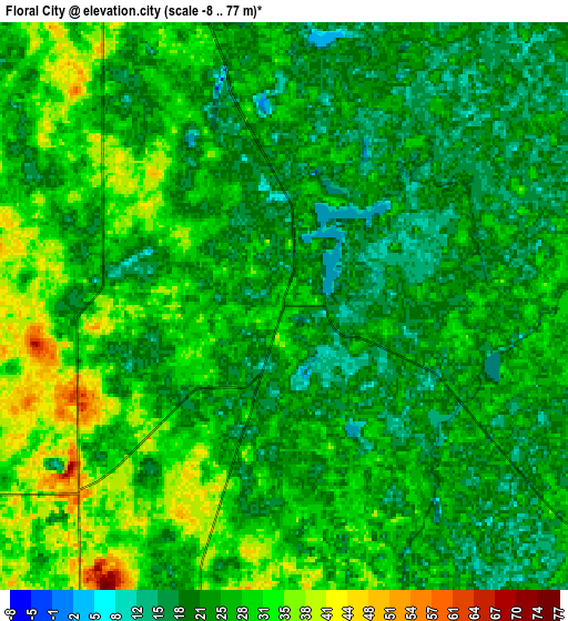 Zoom OUT 2x Floral City, United States elevation map