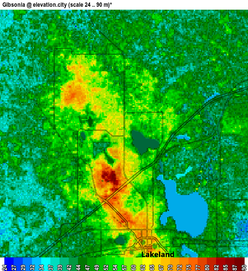 Zoom OUT 2x Gibsonia, United States elevation map