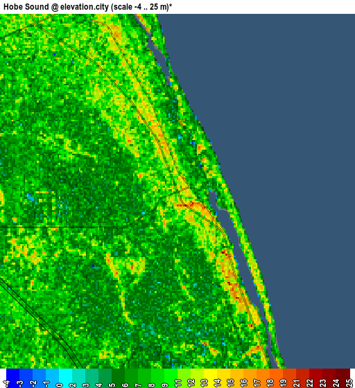 Zoom OUT 2x Hobe Sound, United States elevation map