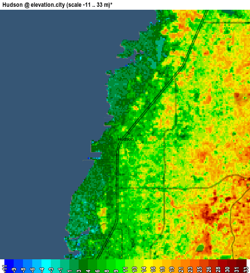 Zoom OUT 2x Hudson, United States elevation map