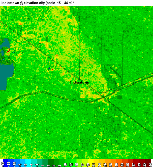 Zoom OUT 2x Indiantown, United States elevation map