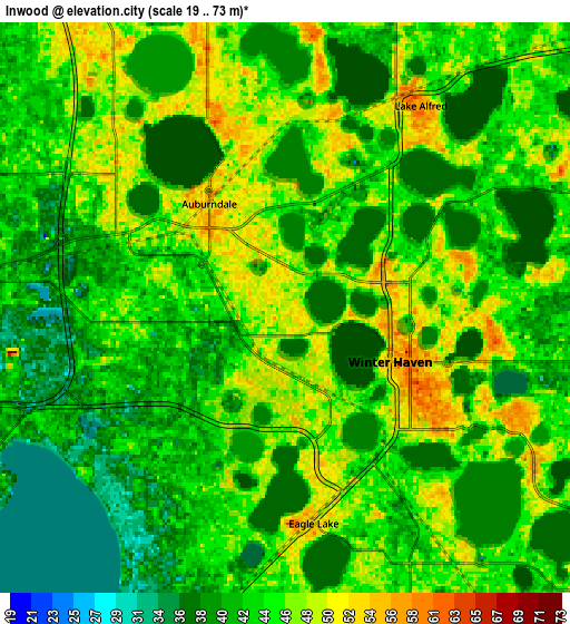 Zoom OUT 2x Inwood, United States elevation map