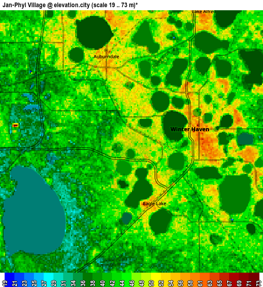 Zoom OUT 2x Jan-Phyl Village, United States elevation map