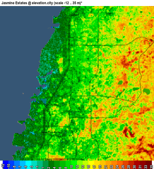 Zoom OUT 2x Jasmine Estates, United States elevation map