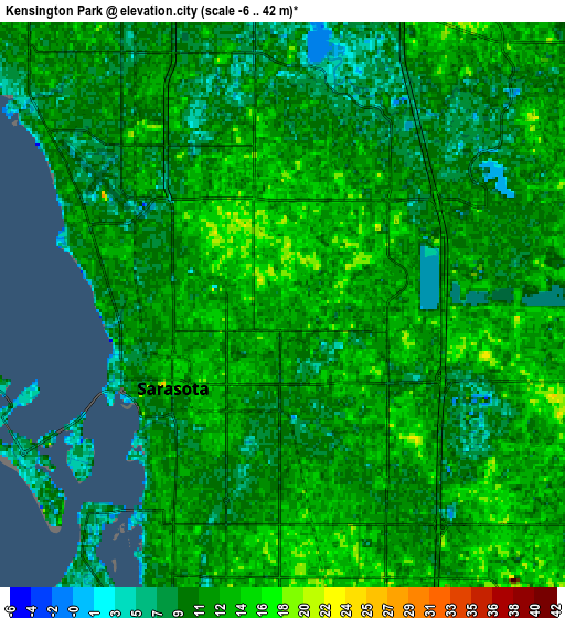 Zoom OUT 2x Kensington Park, United States elevation map