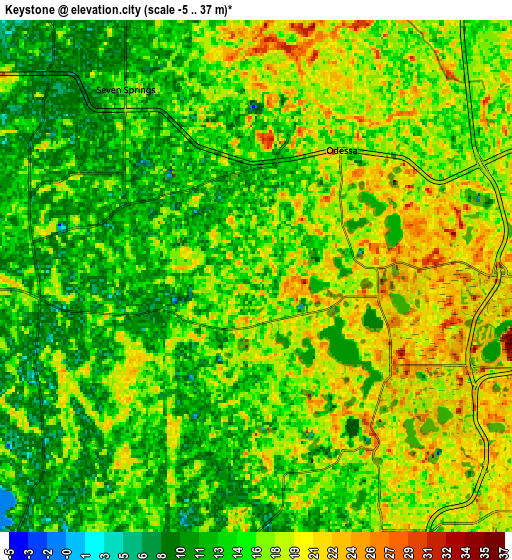 Zoom OUT 2x Keystone, United States elevation map