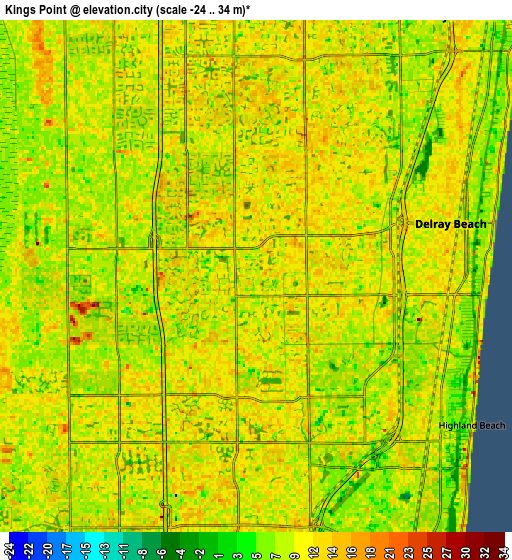 Zoom OUT 2x Kings Point, United States elevation map