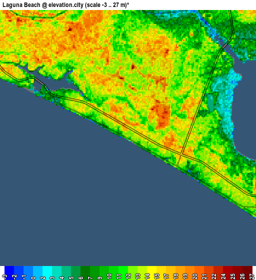 Zoom OUT 2x Laguna Beach, United States elevation map