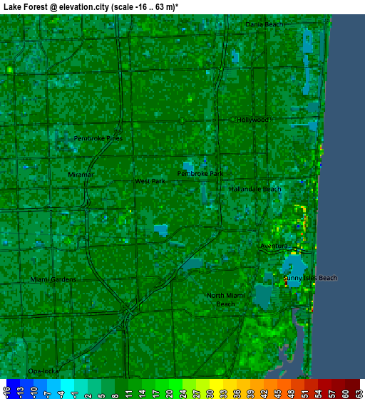 Zoom OUT 2x Lake Forest, United States elevation map