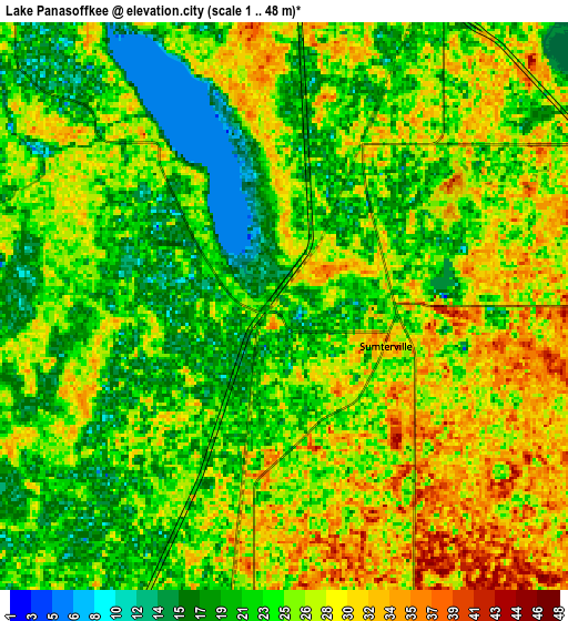 Zoom OUT 2x Lake Panasoffkee, United States elevation map