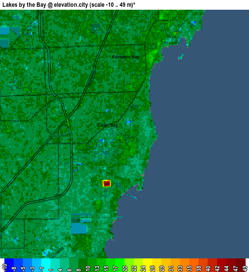 Zoom OUT 2x Lakes by the Bay, United States elevation map