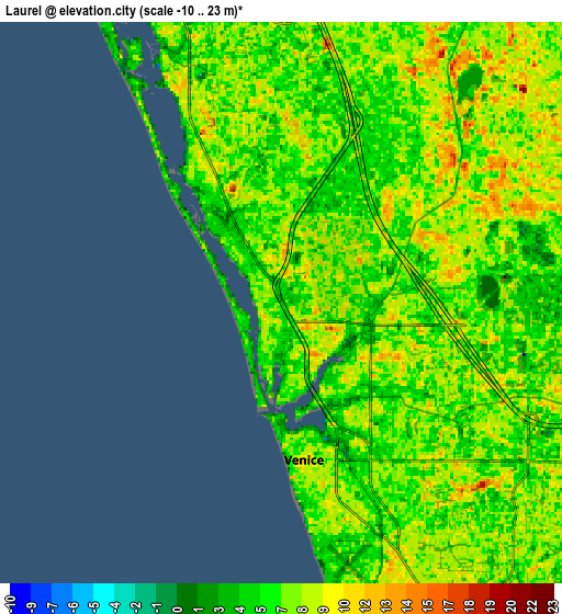 Zoom OUT 2x Laurel, United States elevation map