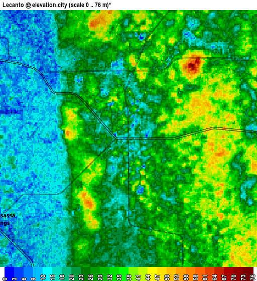 Zoom OUT 2x Lecanto, United States elevation map