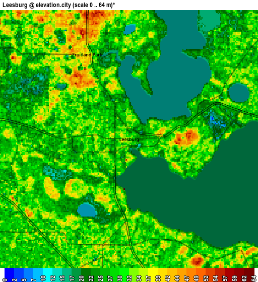 Zoom OUT 2x Leesburg, United States elevation map