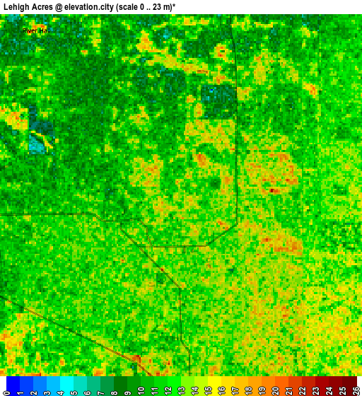 Zoom OUT 2x Lehigh Acres, United States elevation map