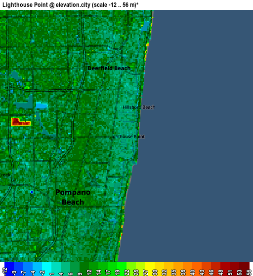 Zoom OUT 2x Lighthouse Point, United States elevation map