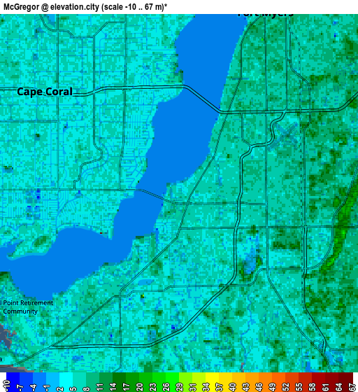 Zoom OUT 2x McGregor, United States elevation map