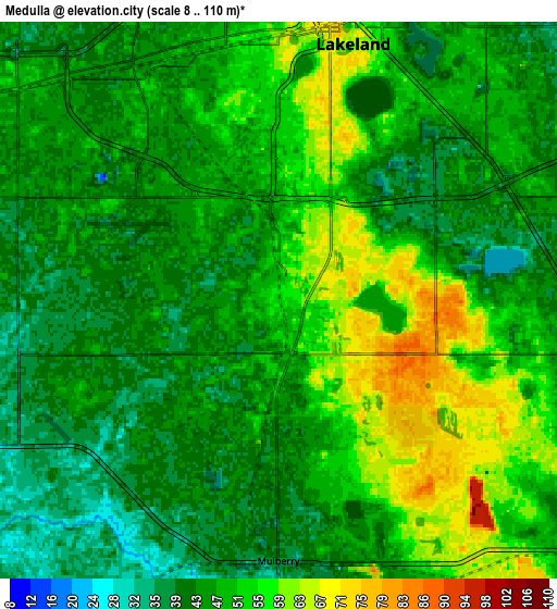 Zoom OUT 2x Medulla, United States elevation map